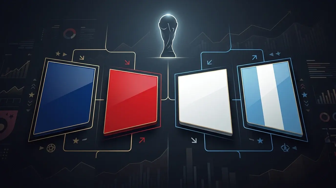 Tableau des cotes vainqueur du Mondial 2026 avec les quatre demi-finalistes