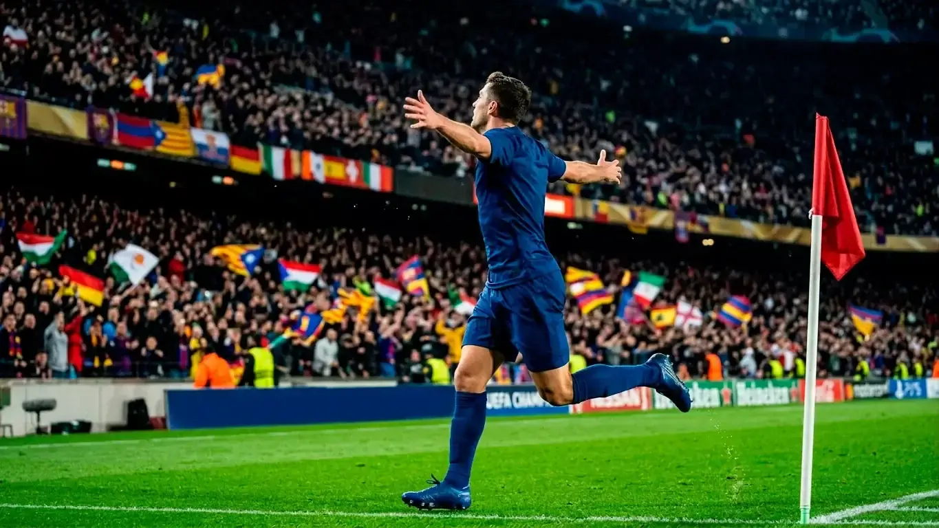 Un joueur français célèbre un but lors de la victoire contre la Norvège au Mondial 2026